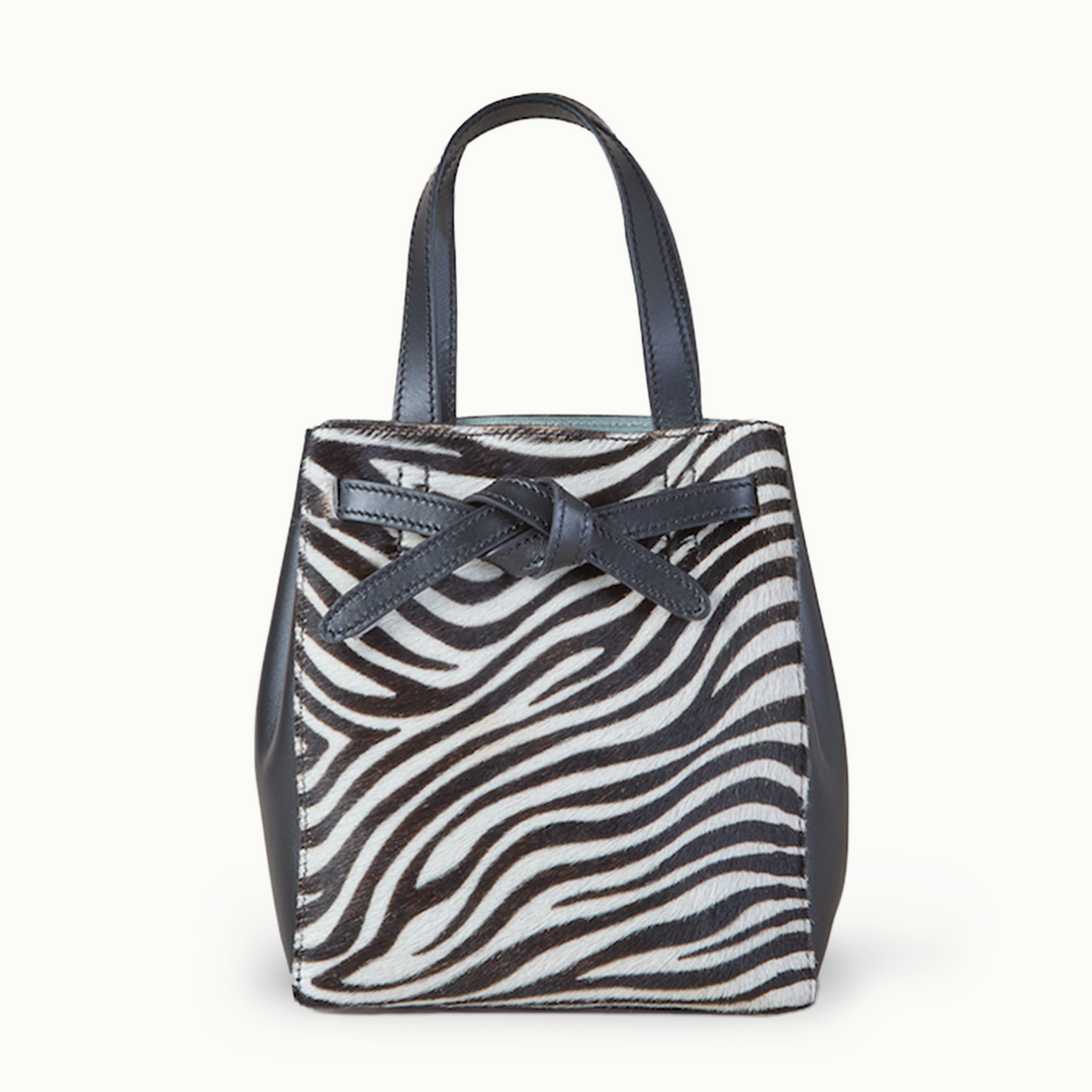 Black Printed Mini Tote Purse